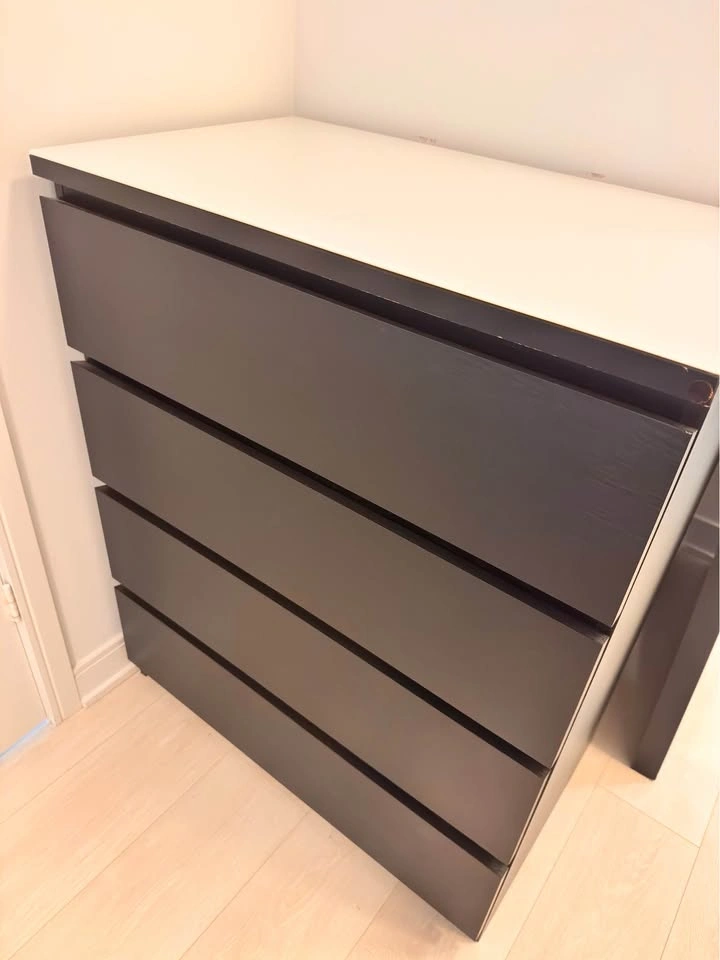 IKEA MALM 4-Drawer Dresser with Glass Top - photo 2