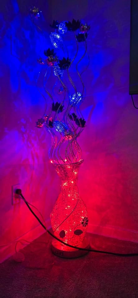 Modern Silver with flower design floor lamp - photo 2