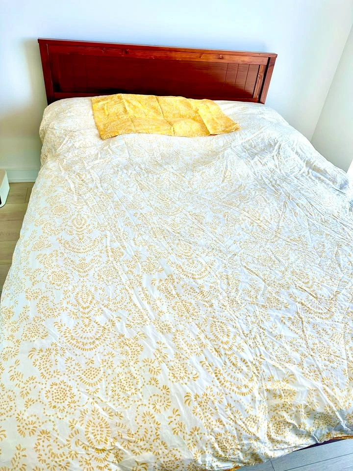 Ikea Duvet cover and one pillowcase, yellow/white - photo 4
