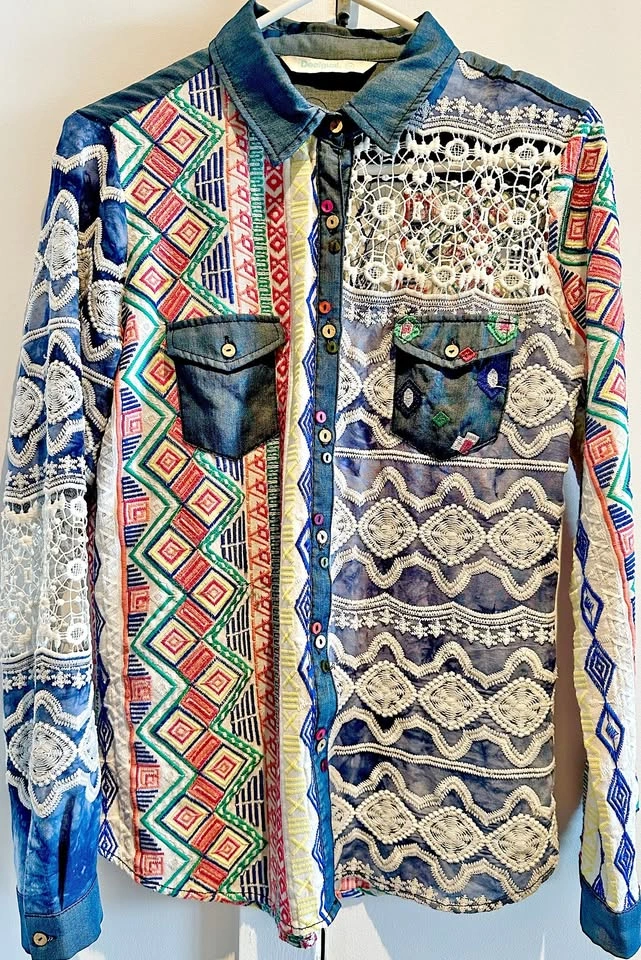 Desigual women's embroidered shirt