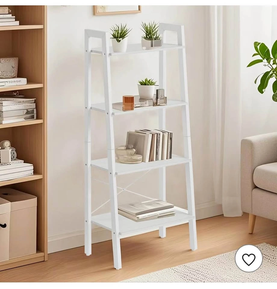 White 4-Tier Ladder Shelf