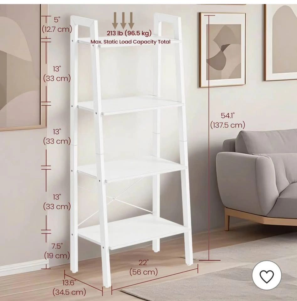 White 4-Tier Ladder Shelf - photo 2