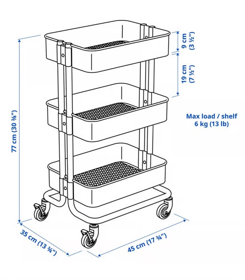 IKEA white utility cart - photo 2