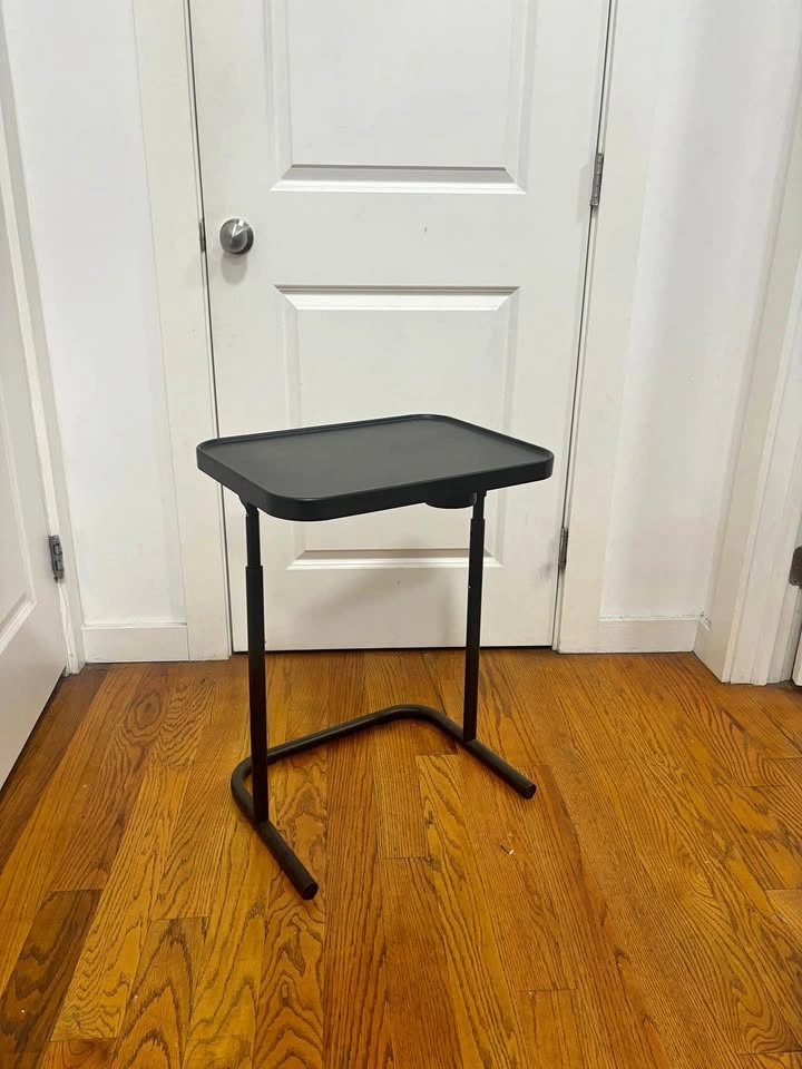 Black metal side table