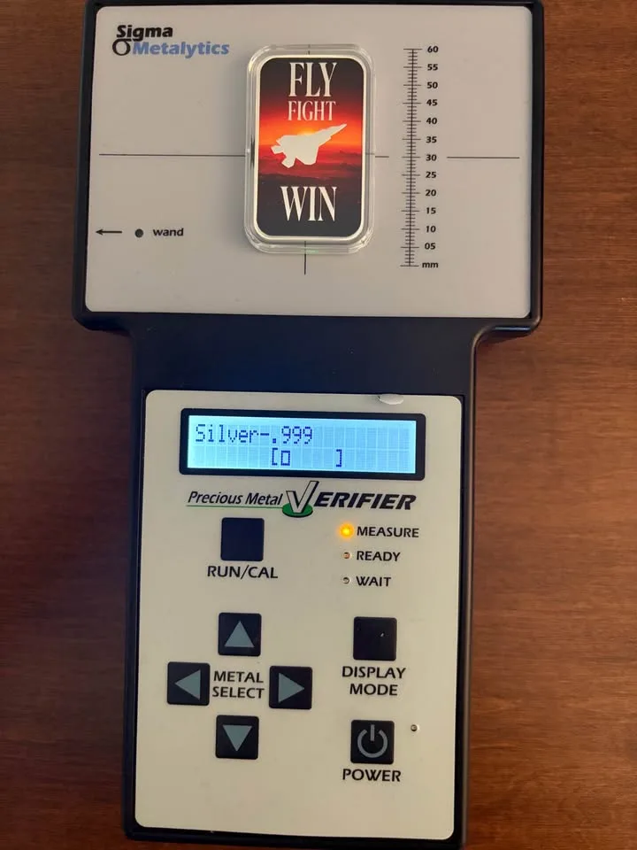 1 oz .999 Fine silver bullion Fly Fight Win bar image indicator(5)