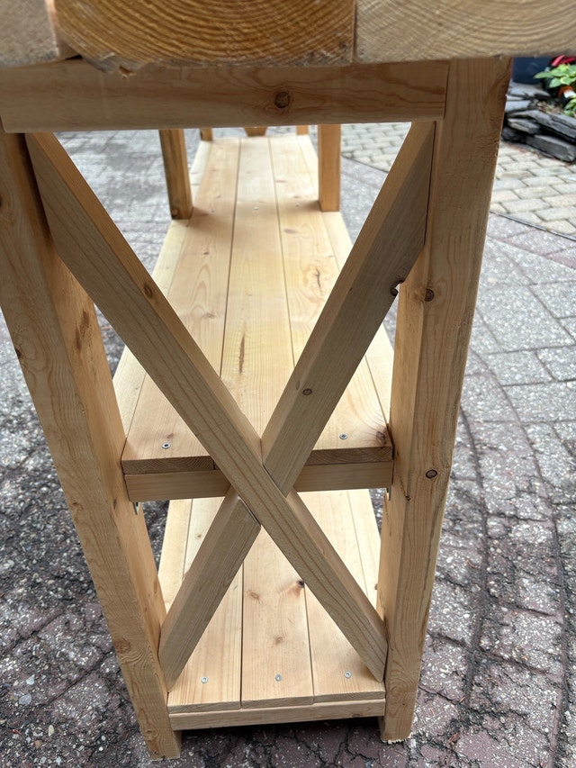 Handcrafted Pine Console Table - one of a kind - photo 3