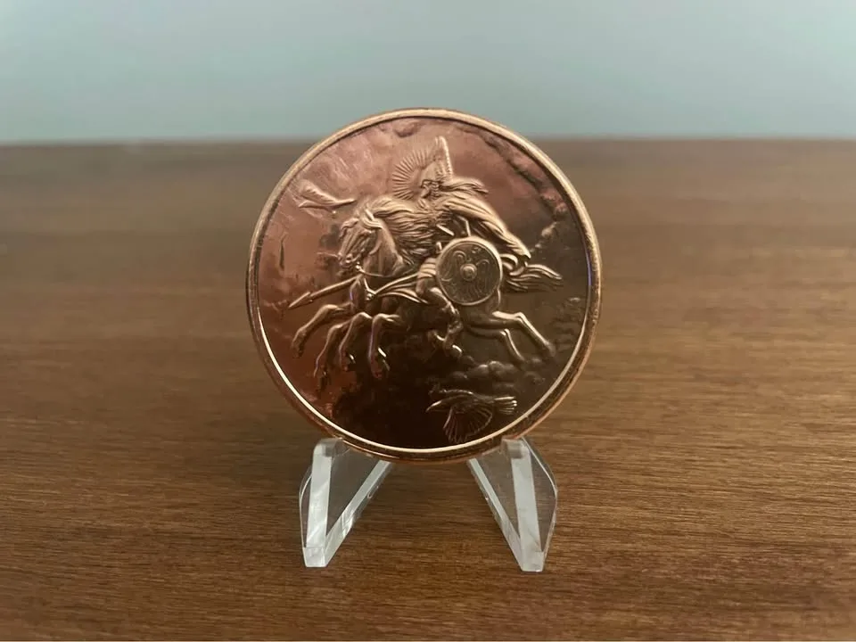 5 1oz pure .999 copper rounds - Nordic Creatures image indicator(5)