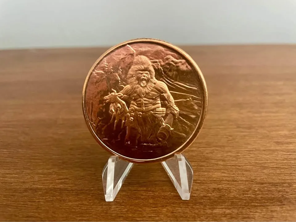 5 1oz pure .999 copper rounds - Nordic Creatures image indicator(6)