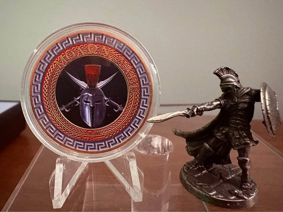 Spartan shield 1 oz pure copper bullion round in capsule image indicator(4)