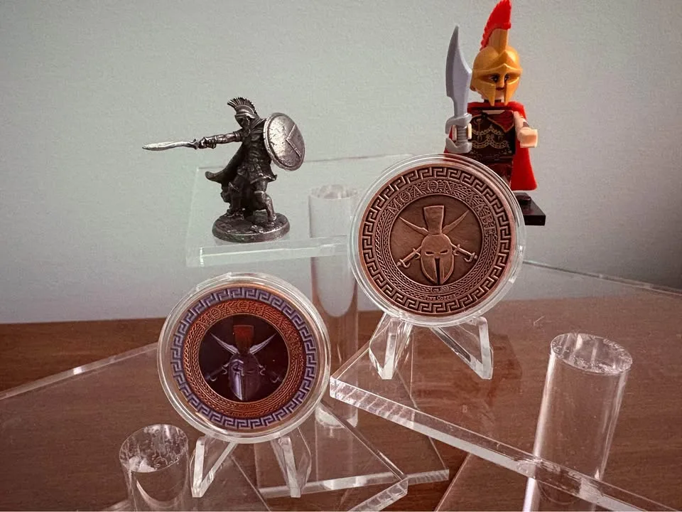 Spartan shield 1 oz pure copper bullion round in capsule image indicator(5)