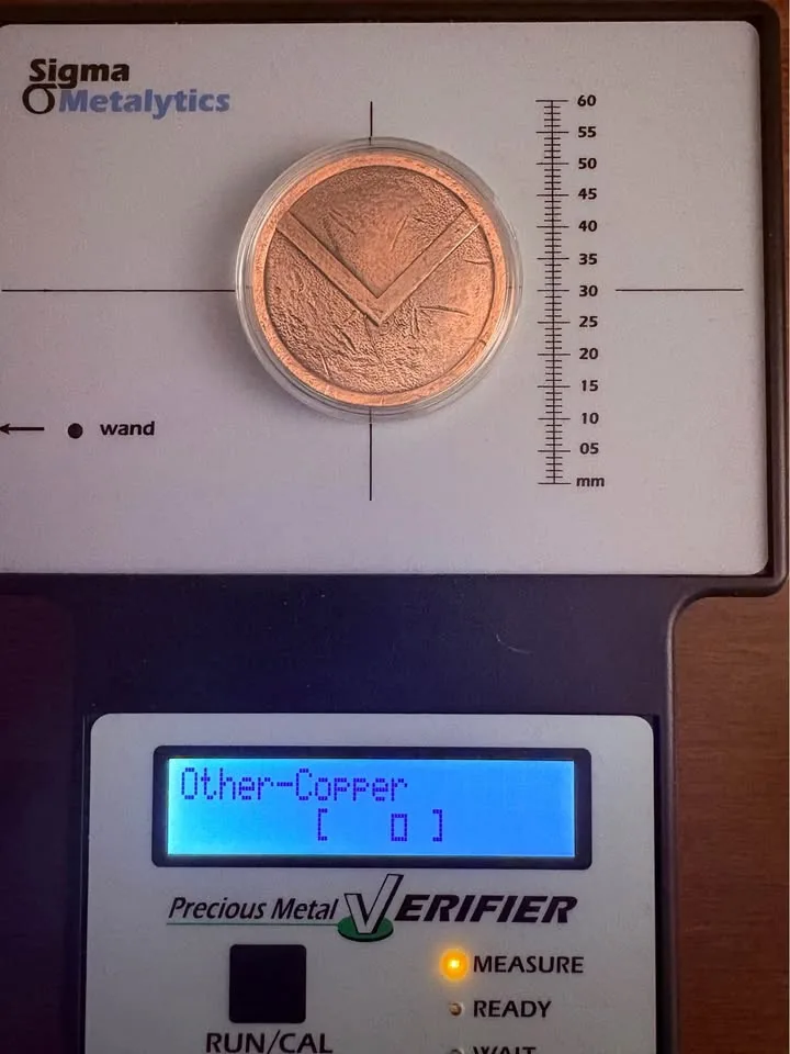 Spartan shield 1 oz pure copper bullion round in capsule image indicator(6)