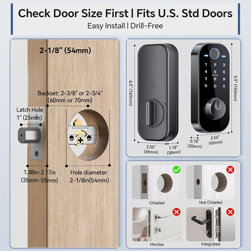 Ulecoce DL08 Fingerprint Smart Deadbolt - photo 5