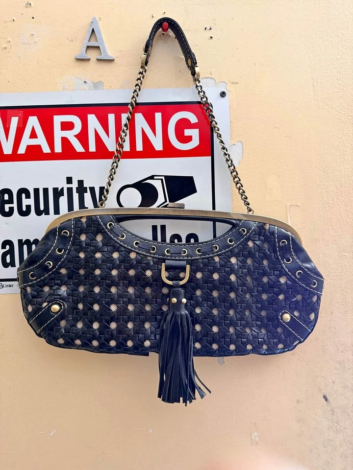 Rafé New York Woven Leather Shoulder Bag