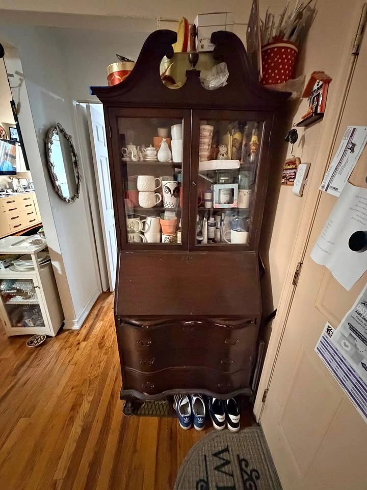 Vintage Mahogany Secretary Desk with Hutch