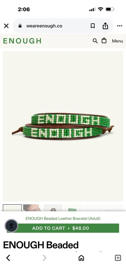 ENOUGH Beaded Leather Bracelets Pair - photo 3