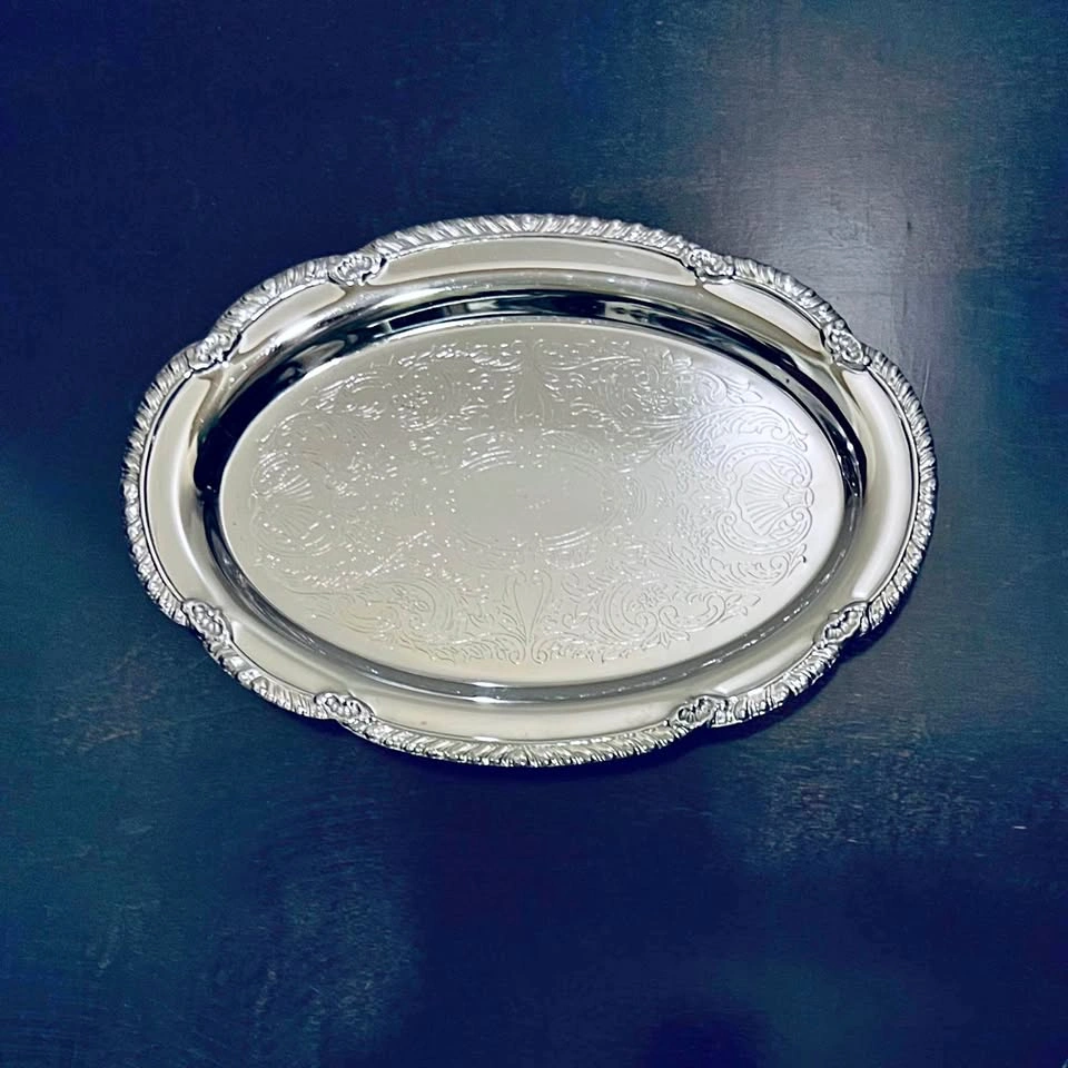 Vintage Irvinware Chrome Serving Tray 9.5" x 6.5"