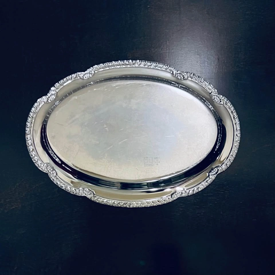 Vintage Irvinware Chrome Serving Tray 9.5" x 6.5" - photo 2