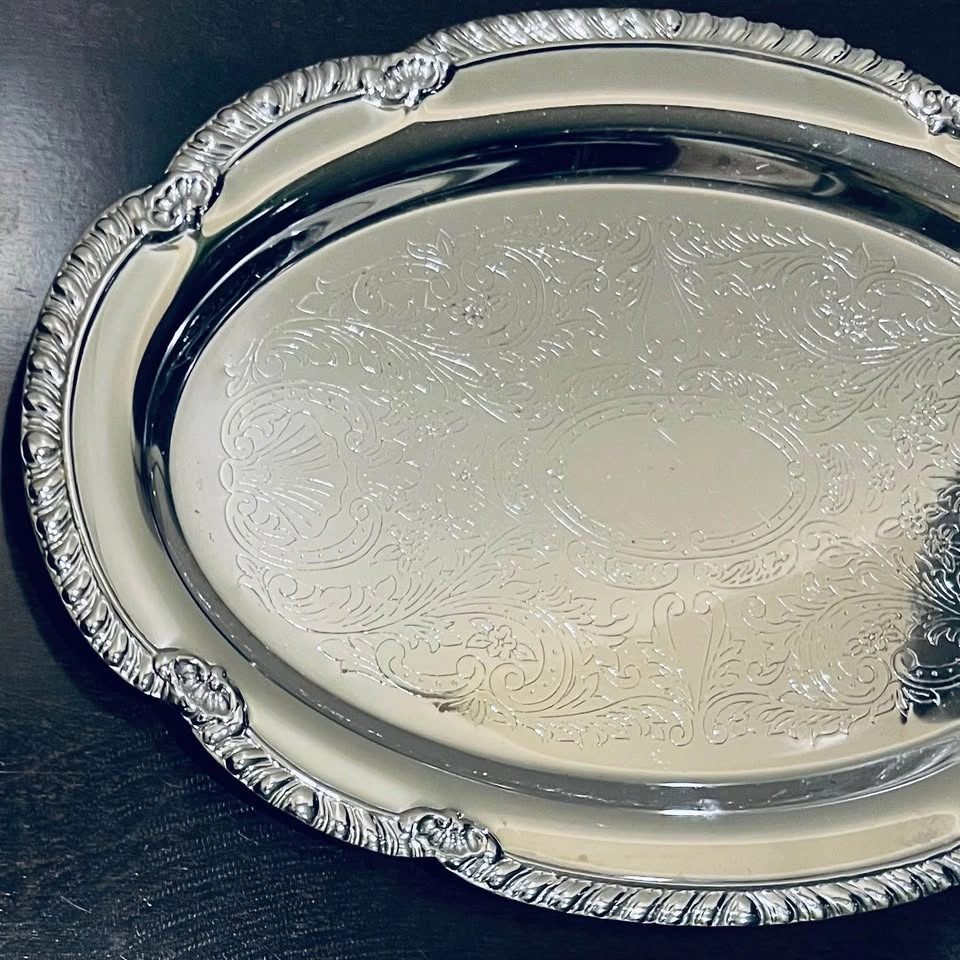 Vintage Irvinware Chrome Serving Tray 9.5" x 6.5" - photo 4