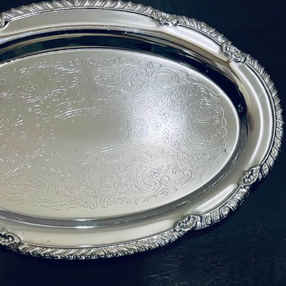 Vintage Irvinware Chrome Serving Tray 9.5" x 6.5" - photo 5
