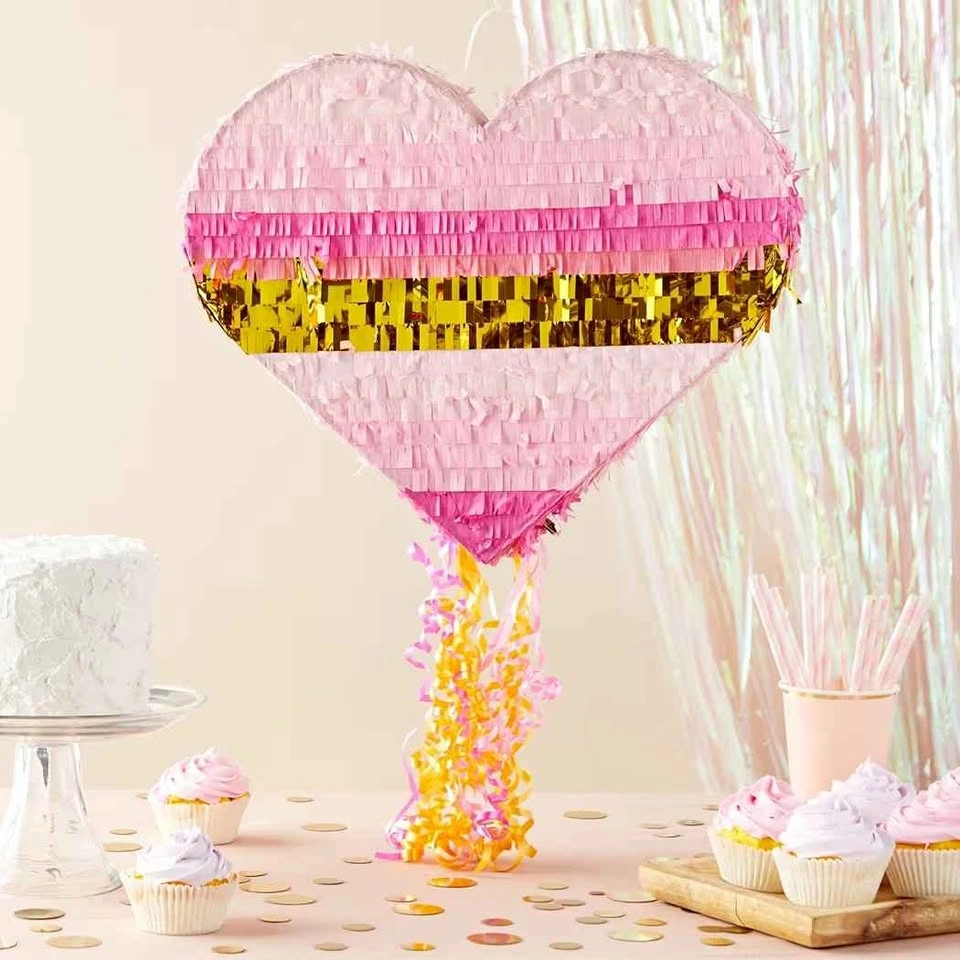 heart-shaped piñatas💜❤️🩷
