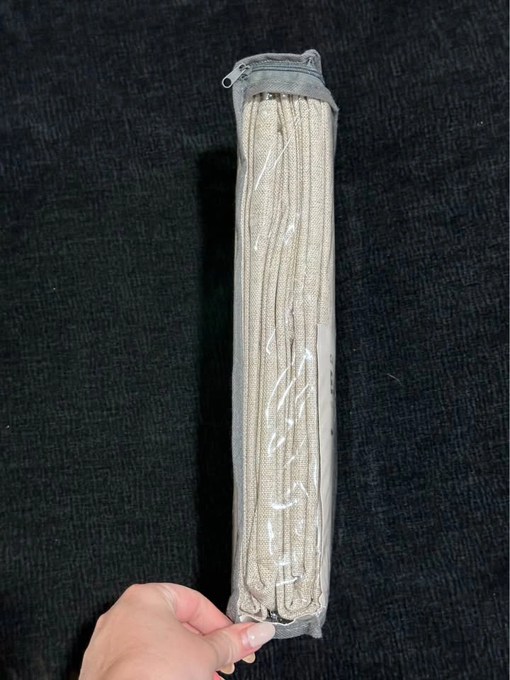 BRAND NEW Dark Beige Faux Pinch Pleat Blackout Curtains - photo 2