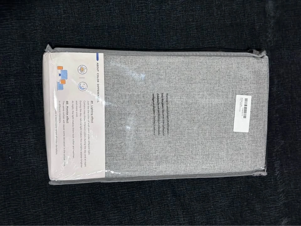 BRAND NEW 96” Dark Grey Faux Pinch Pleat Blackout Curtains - photo 4