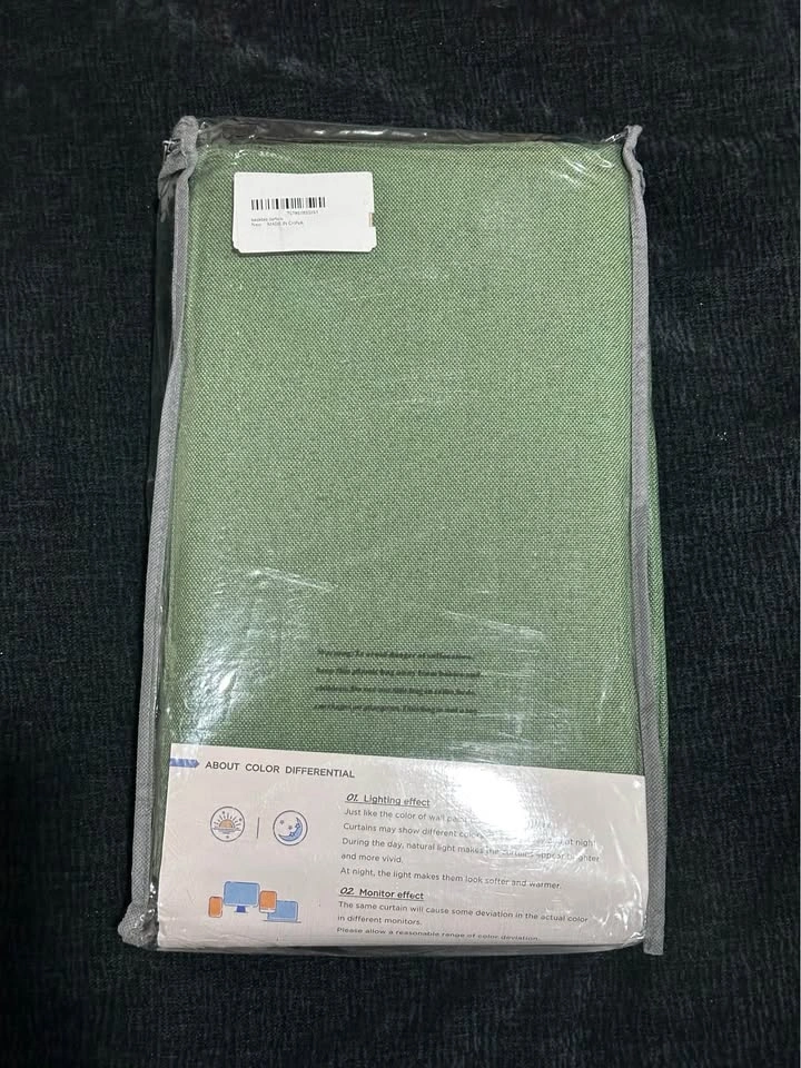 BRAND NEW 96” Green Faux Pinch Pleat Blackout Curtains - photo 3