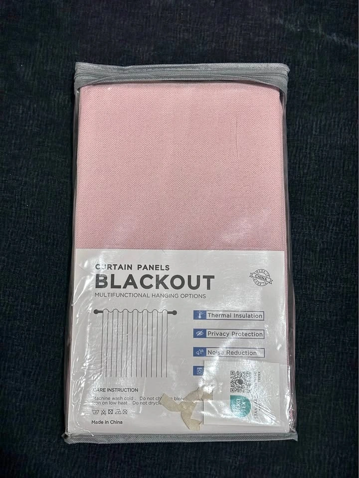 BRAND NEW 96” Pink Faux Pinch Pleat Blackout Curtains