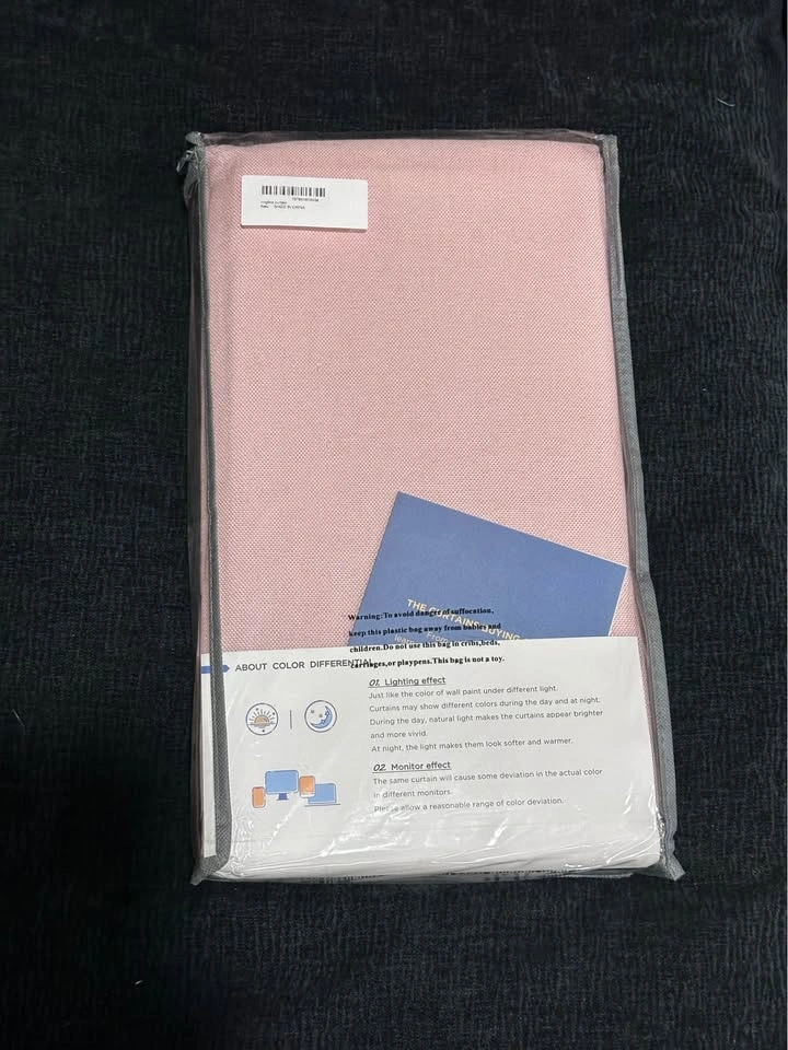 BRAND NEW 96” Pink Faux Pinch Pleat Blackout Curtains - photo 3