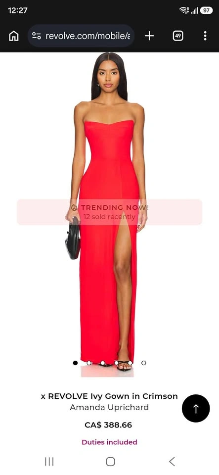 Amanda uprichard crimson Ivy gown