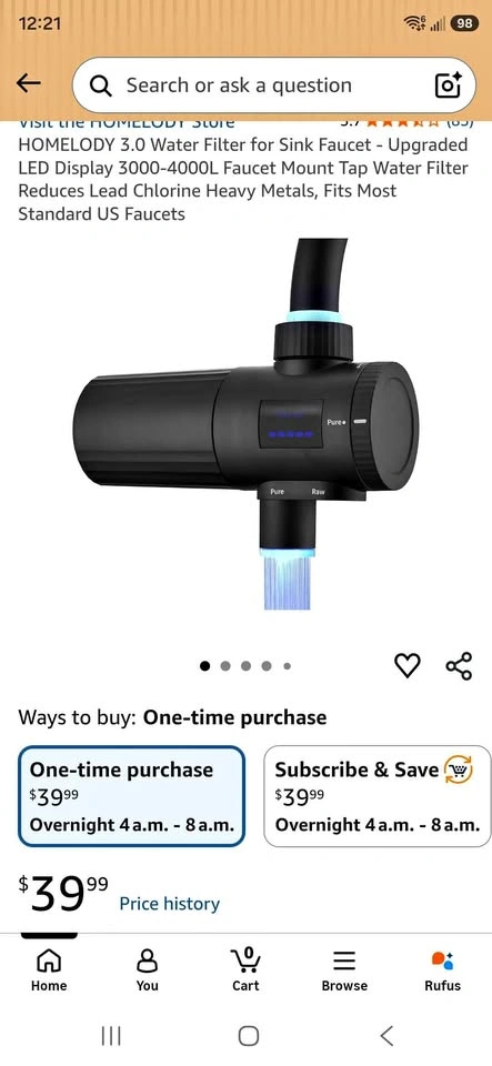 Homelody 3.0 faucet water filter
