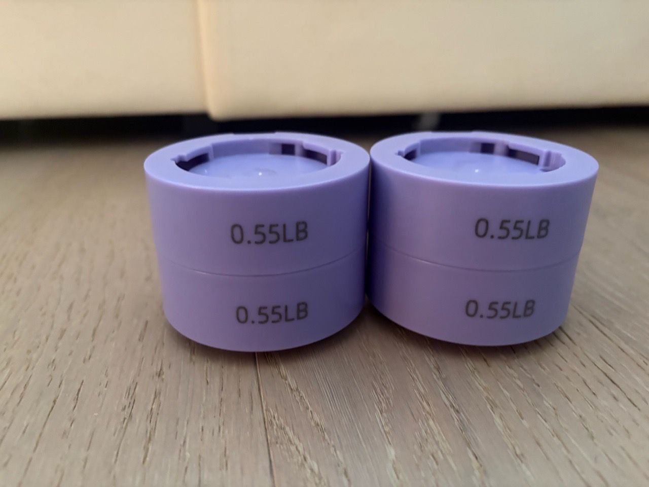 Adjustable Dumbbells Set 2.2LB Lavender - photo 3