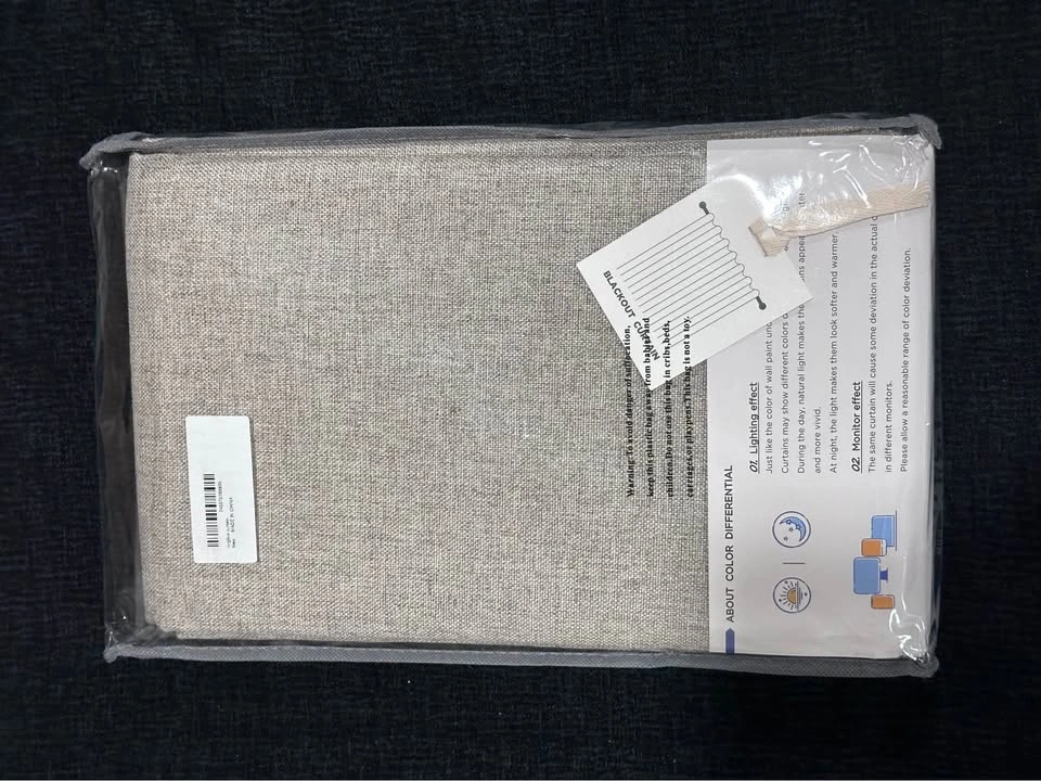 BRAND NEW 84” Chocolate Beige Faux Pinch Pleat Blackout Curtains - photo 4