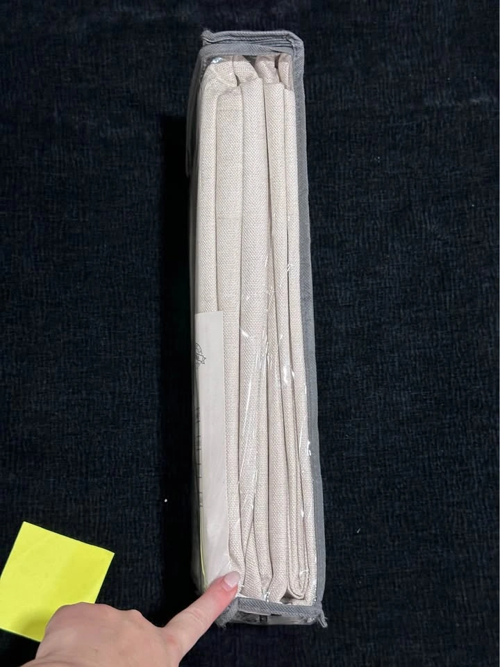 BRAND NEW Light Beige Faux Pinch Pleat Blackout Curtains - photo 2