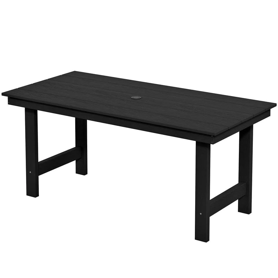 Charcoal HDPE Outdoor Dining Table