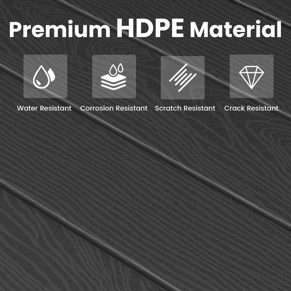 Charcoal HDPE Outdoor Dining Table - photo 3