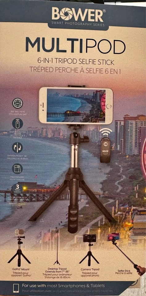 Multipod tripod selfie stick