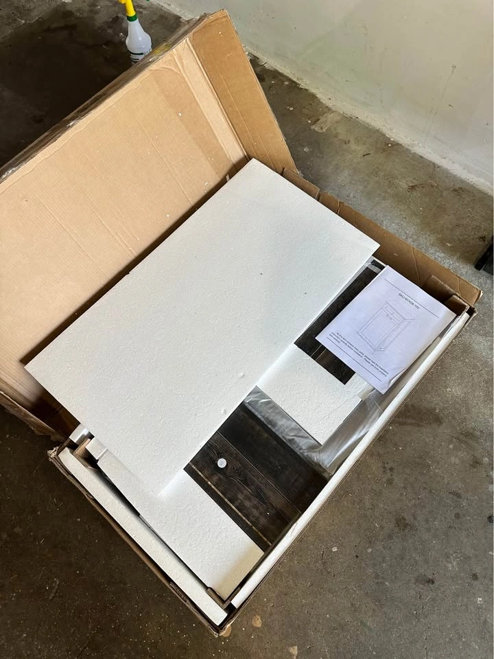 Brand New Dark Brown Tilt-Out Trash Cabinet with Drawer - photo 5