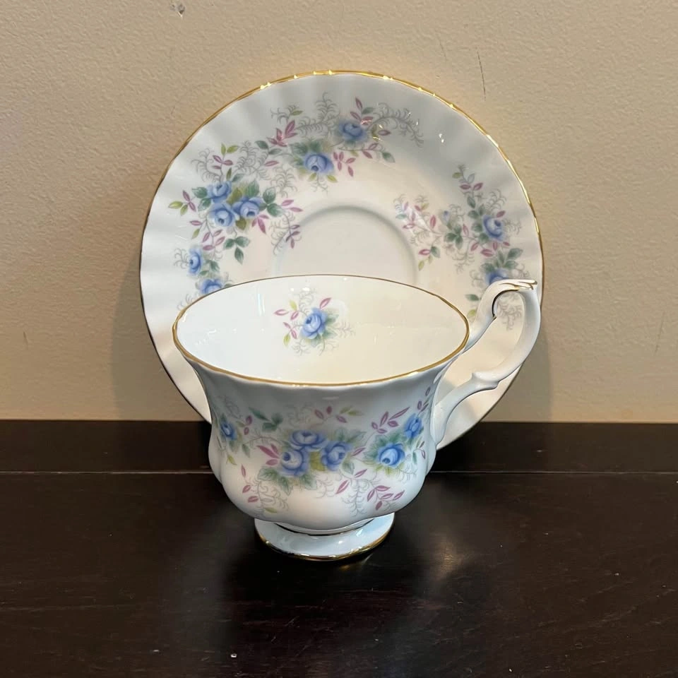 Royal Albert “Blue Blossom” Bone China Cup and Saucer Set - photo 2