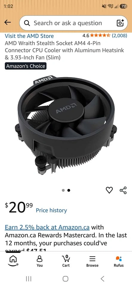 AMD AM4 STOCK CPU COOLER - photo 2