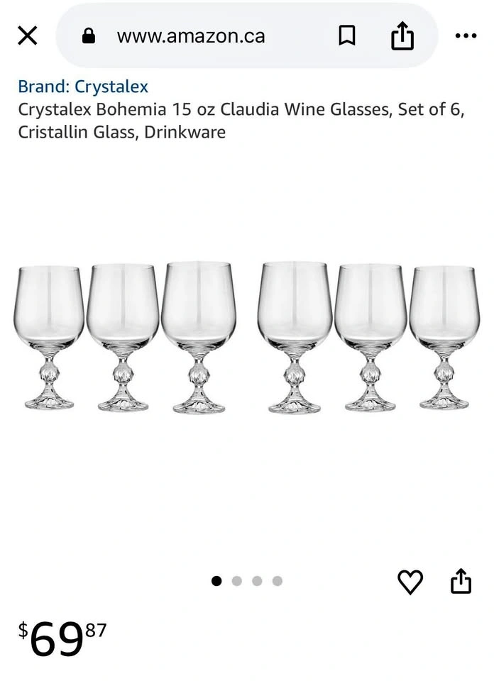 Bohemia Crystal Claudia Wine Glasses Diamond Faceted Stem