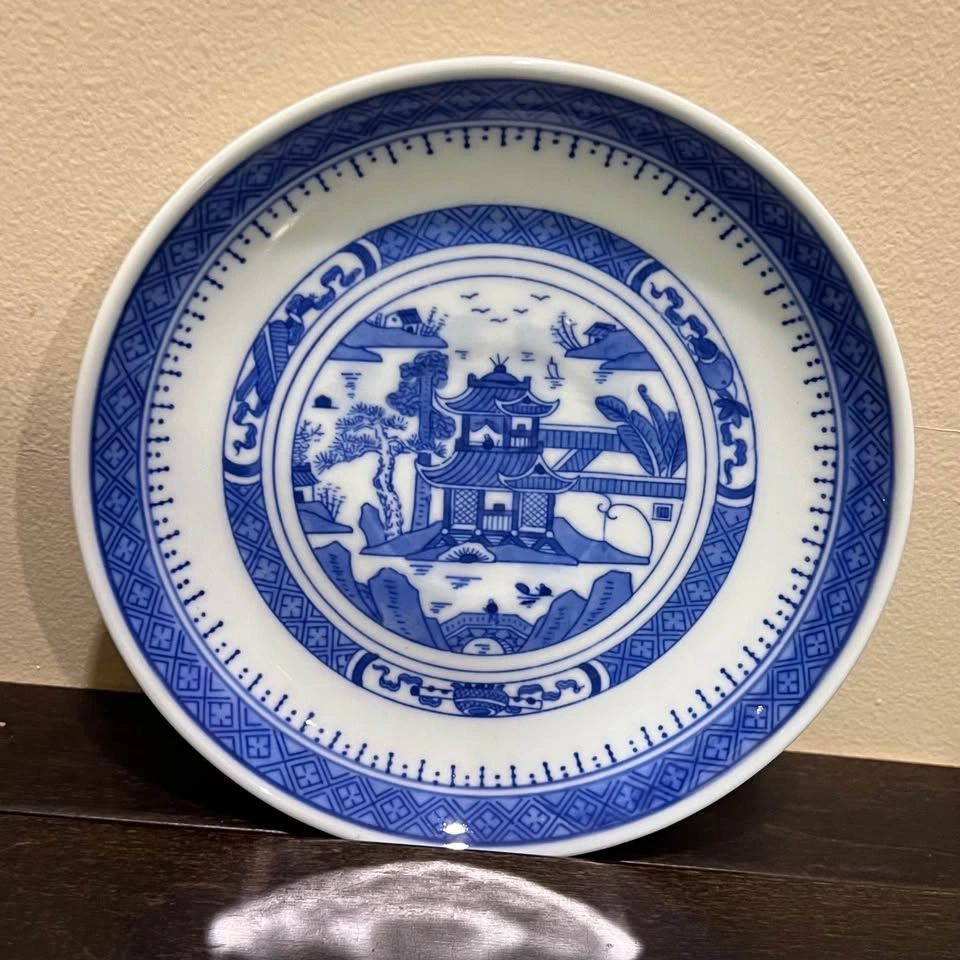 Set of 6 Vintage Blue Willow Pattern 5.5” Small Deep Plates - photo 4