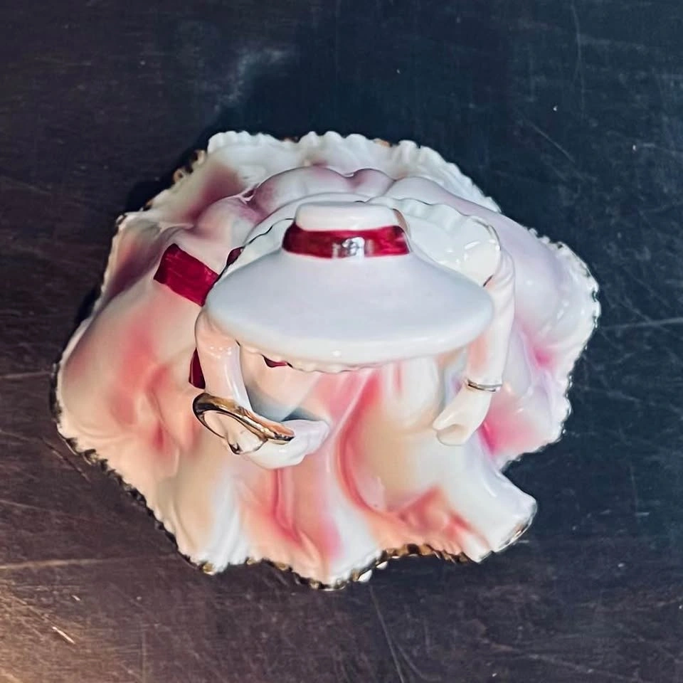 Vintage Victorian Porcelain Figurine / Lady in Pink Dress - photo 5