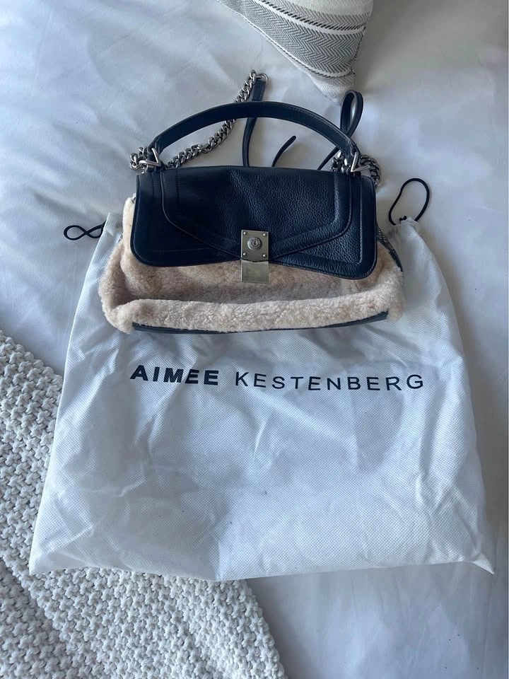 Aimee Kestenberg Shearling and Leather Crossbody Bag