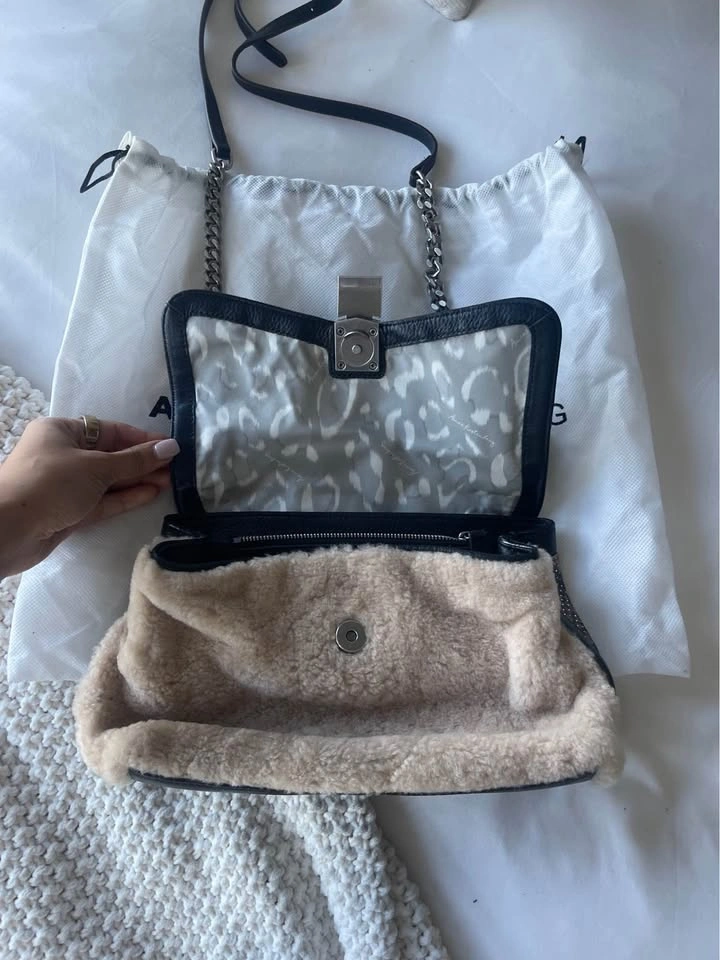 Aimee Kestenberg Shearling and Leather Crossbody Bag - photo 3