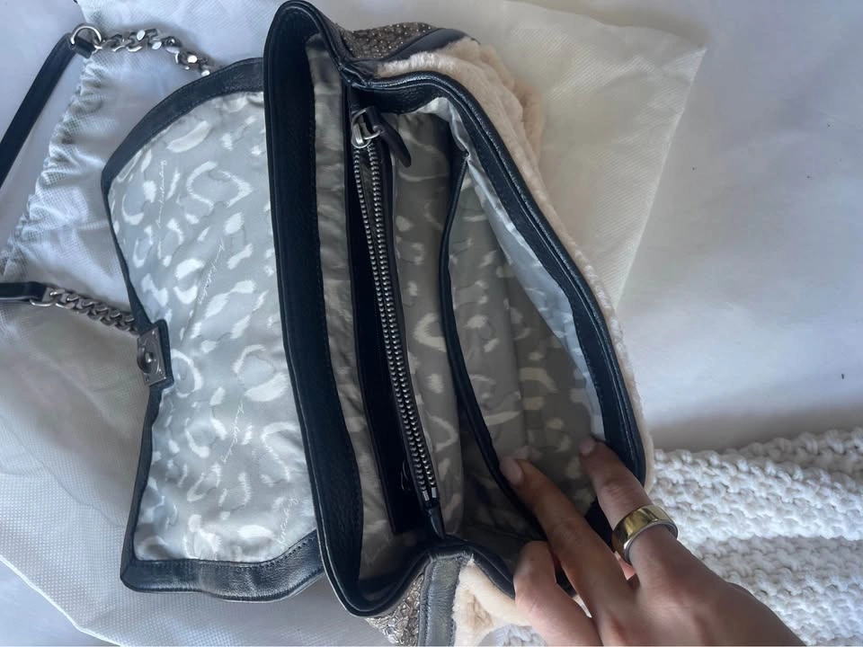 Aimee Kestenberg Shearling and Leather Crossbody Bag - photo 4