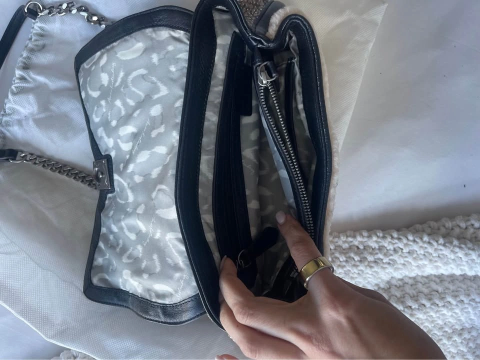Aimee Kestenberg Shearling and Leather Crossbody Bag - photo 5