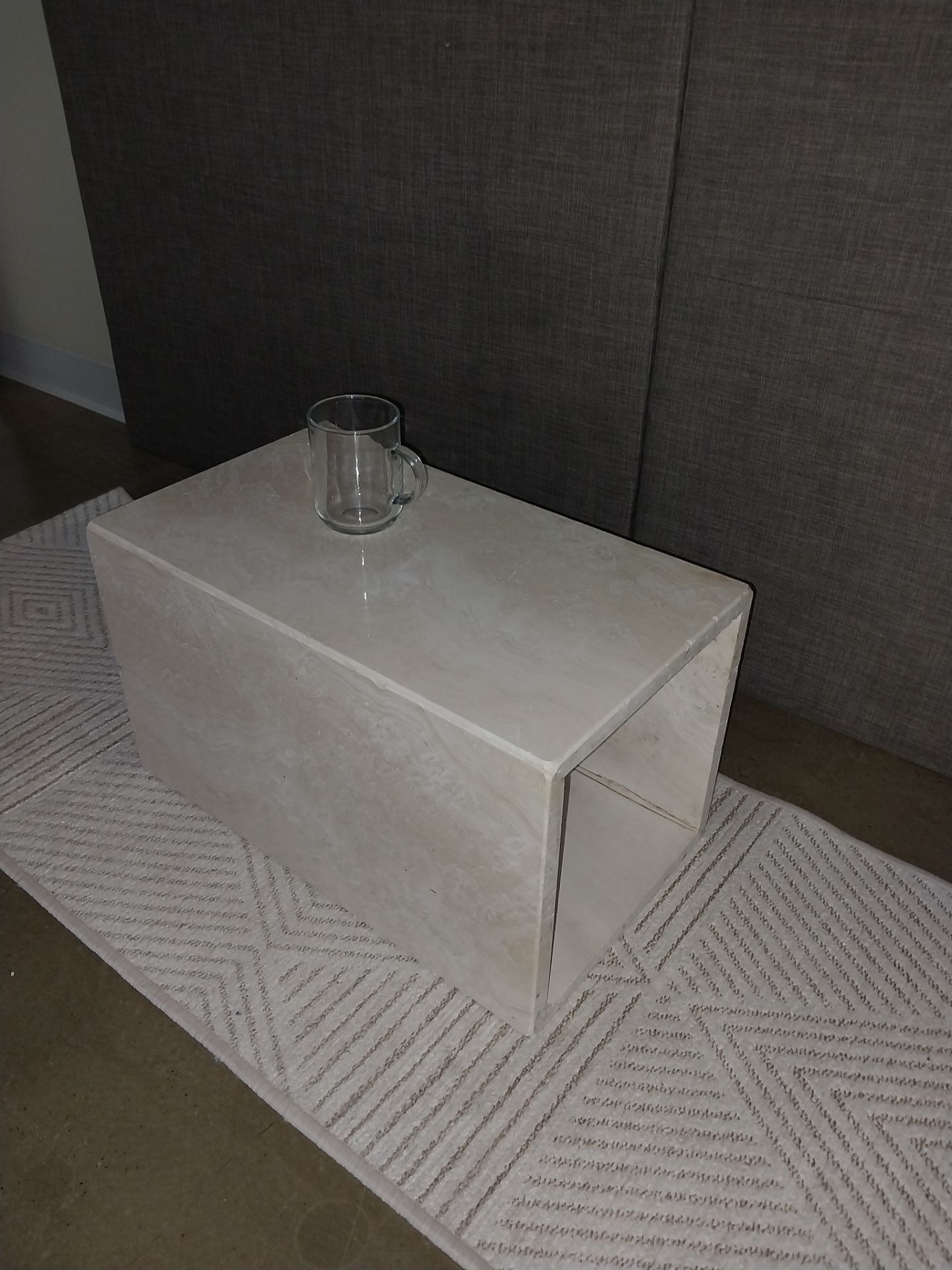 Solid Travertine Stone Table – Natural Stone Coffee Table - photo 4