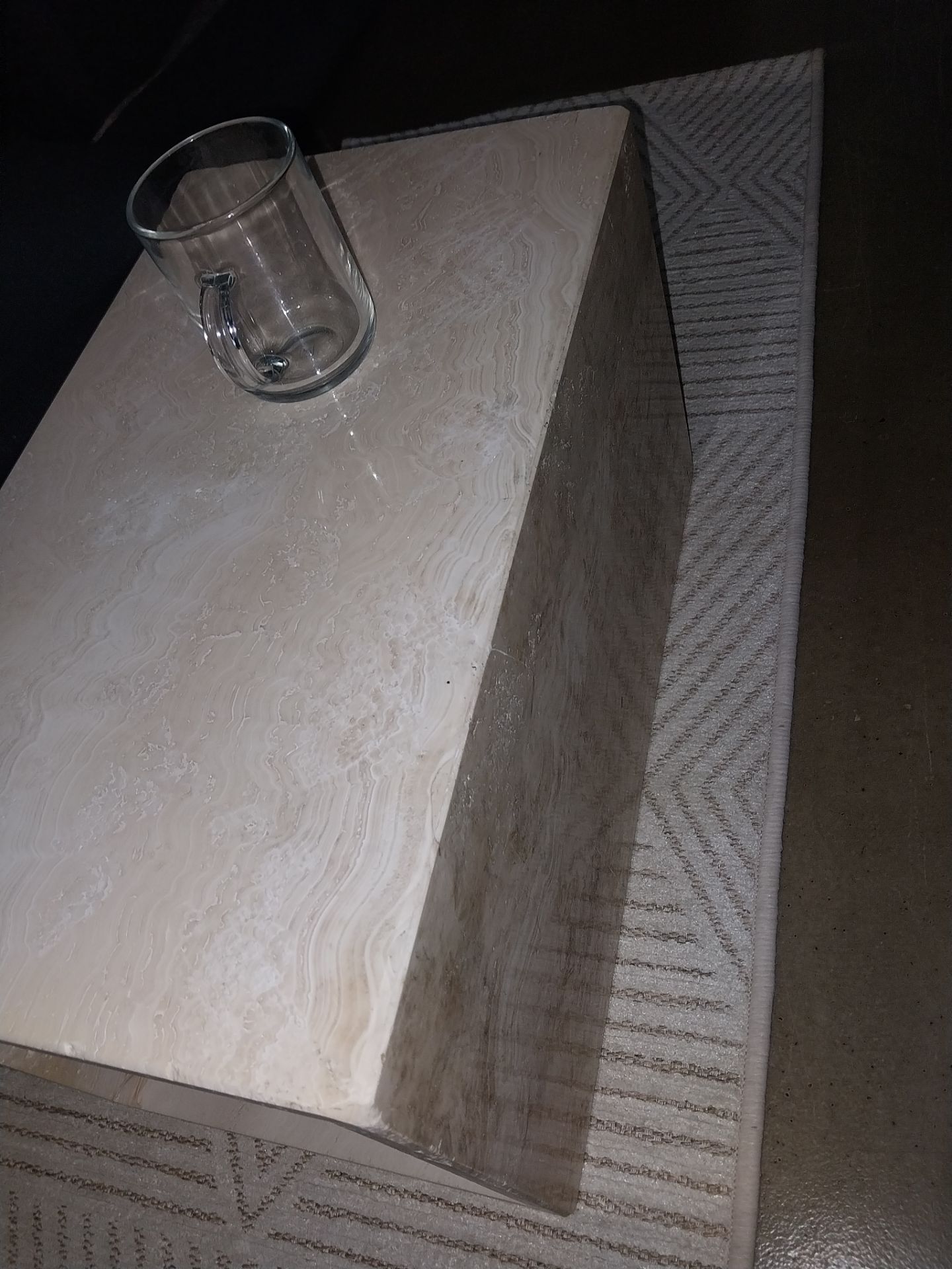 Solid Travertine Stone Table – Natural Stone Coffee Table - photo 5
