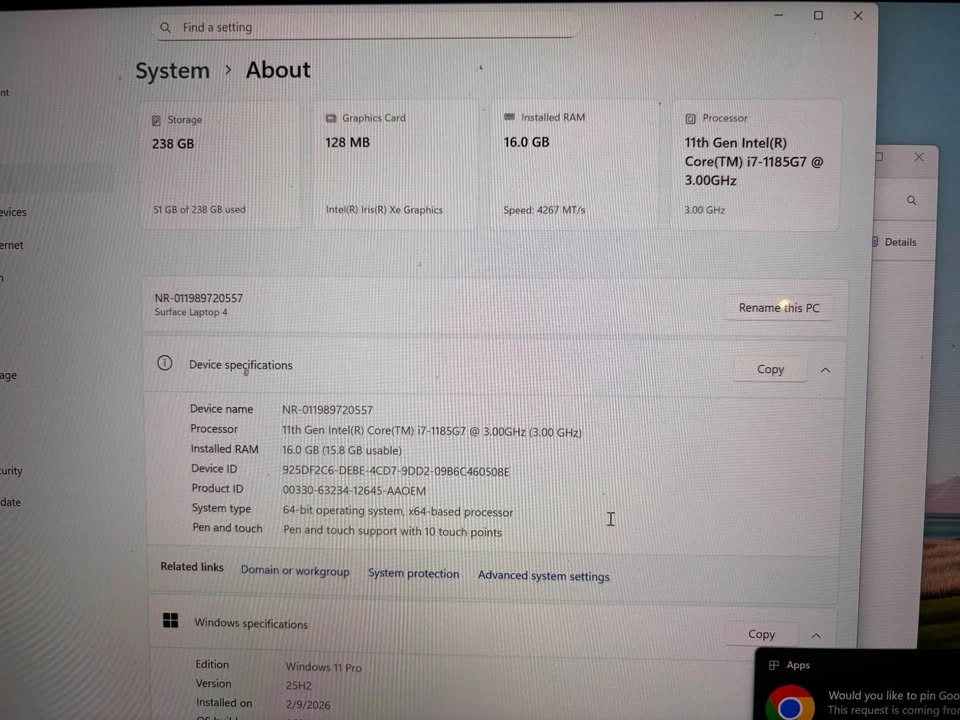 Microsoft Surface Pro | 11th Gen Intel Core i7 | 16 GB RAM - photo 3